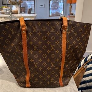 Louis Vuitton Brown and Tan Monogram Tote